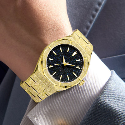Reloj de Negocios para Hombre Acero Inoxidable Mate con Esfera Luminosa