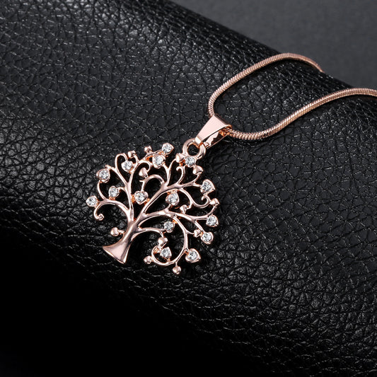 Collar Árbol de la Vida con Circonita - Cadenas Multicapa Largas para Mujer - Image 2
