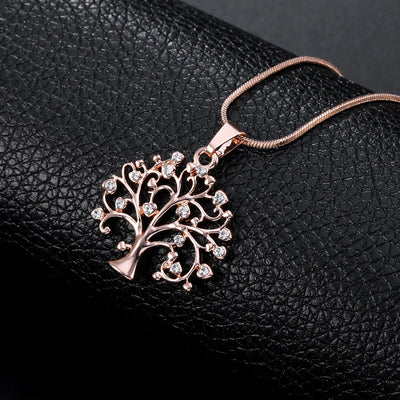 Collar Árbol de la Vida con Circonita - Cadenas Multicapa Largas para Mujer - Image 2