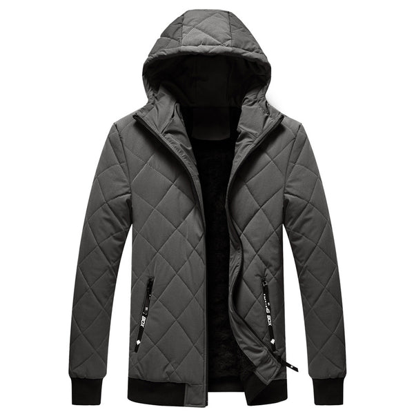 Chaqueta Térmica de Algodón con Capucha para Hombre