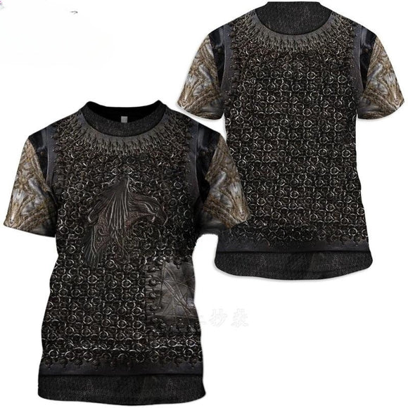 Playera Halloween 3D de Hombre con Diseño Tatuaje Digital