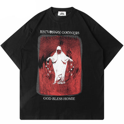 Playera Holgada Unisex con Estampado de Cruces - Image 6