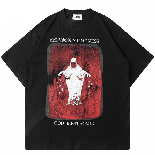Playera Holgada Unisex con Estampado de Cruces - Image 6