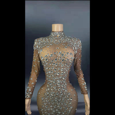 Vestido de Gala para Mujer con Cristales Brillantes - Image 5