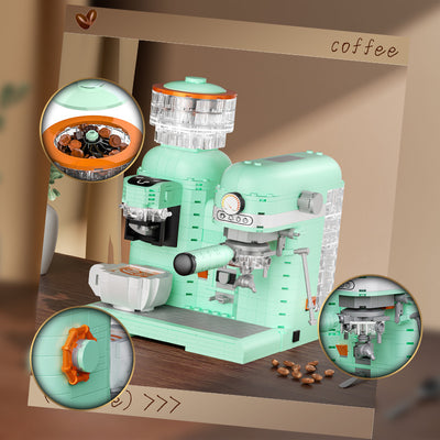 Máquina de Moler Café Armable - Juguete Educativo de Bloques de Construcción