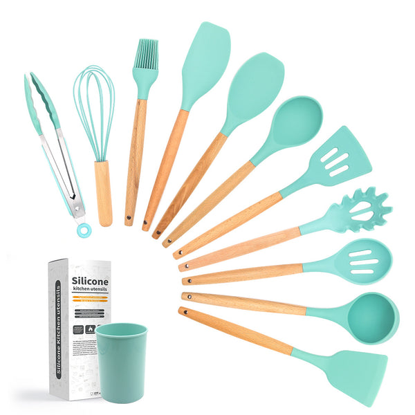 Set de 11 Utensilios de Cocina en Silicona Premium