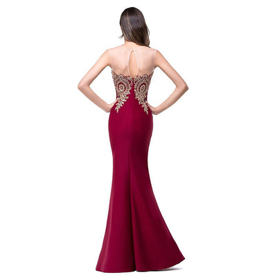 Vestido Falda Sirena con Detalle Hueco y Perspectiva - Image 3