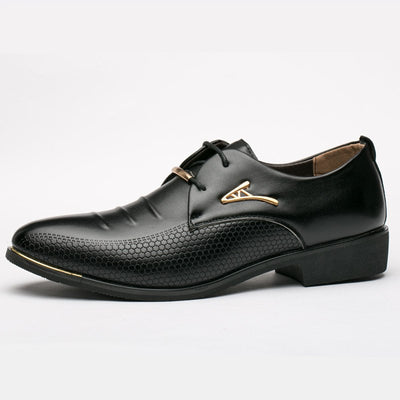 Zapatos Oxford Formales de Cuero Charol Negro para Hombre - Elegancia Clásica Talla Grande - Image 10