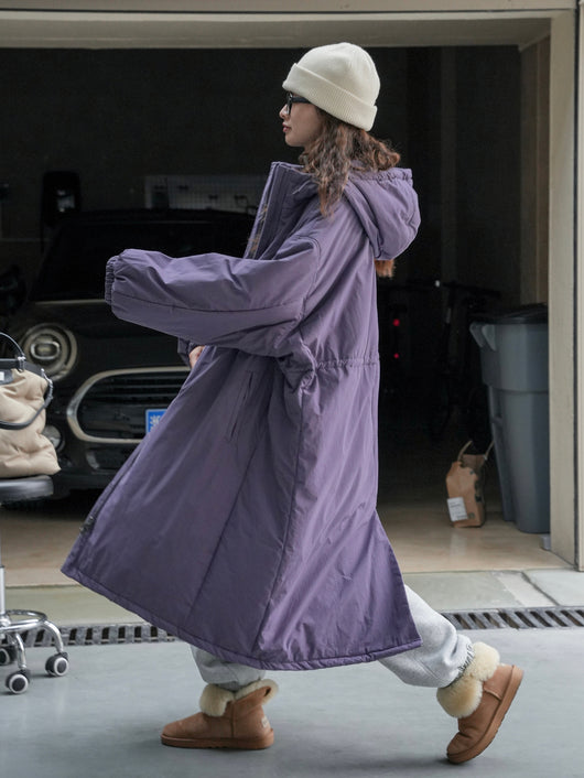 Abrigo Acolchado Coreano Holgado con Capucha - Algodón Invierno - Image 11