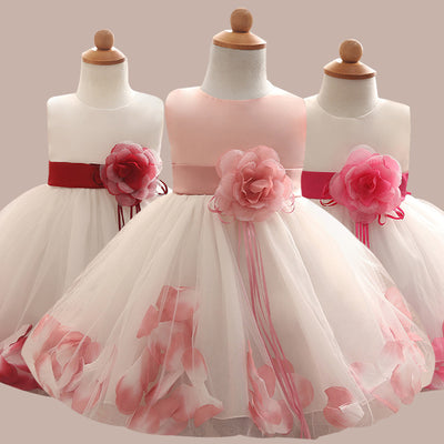 Vestido Princesa Infantil Coreano Premium Otoño - Diseño Esponjoso para Niñas