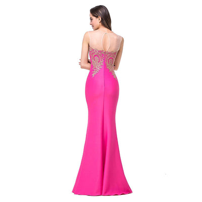 Vestido Falda Sirena con Detalle Hueco y Perspectiva - Image 4