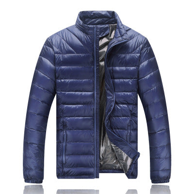 Chaqueta de Plumas Ligera para Hombre con Cuello Tipo Mao - Talla XL