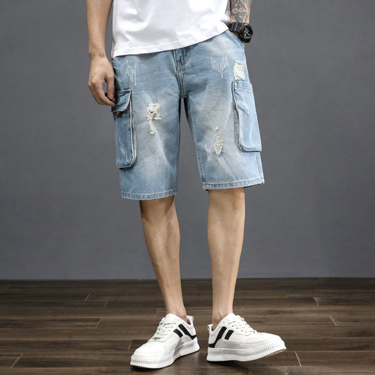 Shorts de Mezclilla Ligera para Hombre - Comodidad de Verano - Image 5