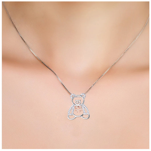 Collar de Plata 925 con Dije Oso Calado Elegante - Image 5