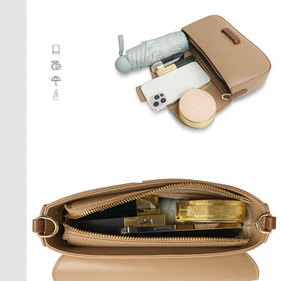 Bolso de Cuero Genuino con Cadena - Versátil y Elegante - Image 11