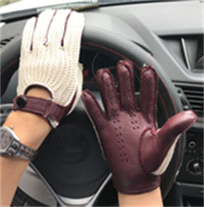 Guantes de Motociclista Retro en Ante de Venado - Image 6