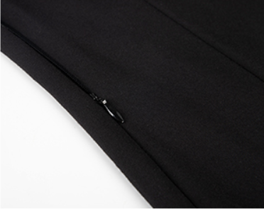 Vestido Negro Elegante con Volante y Hombro Descubierto - Image 8