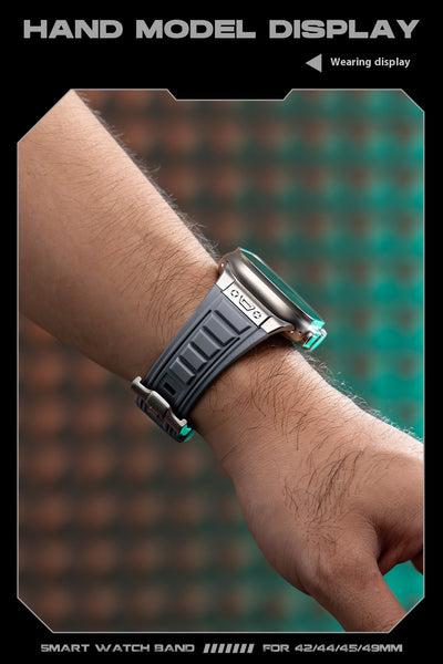 Correa Elástica de Silicona con Hebilla Metálica Plegable para iWatch 1-9 - Image 26