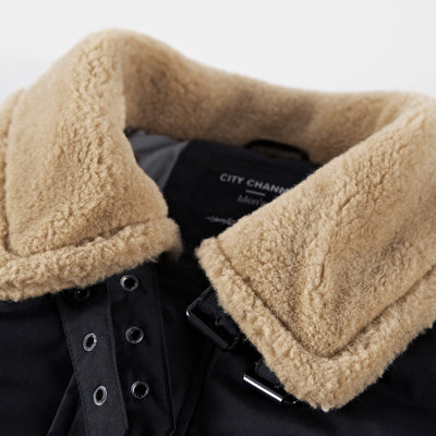 Chaqueta con Cuello de Piel de Cordero - Image 4