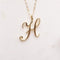 Words love necklace Golden H