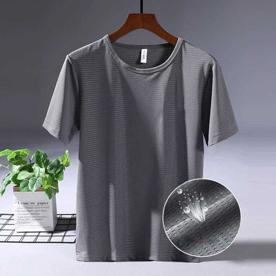 Playera Fresca de Malla Ice Silk para Hombre Talla Grande - Image 4