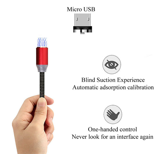 Cable de Carga Magnético Triple Conector USB-C para Android - Image 4