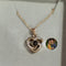 S925 Plateado Romantic Colorful Photo Projection Necklace Heart Shaped Pendant Necklace Rose Dorado