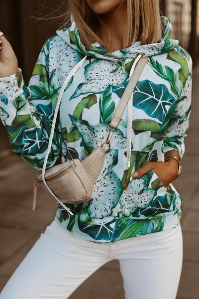 Playera Floral con Capucha y Manga Larga para Mujer - Image 8