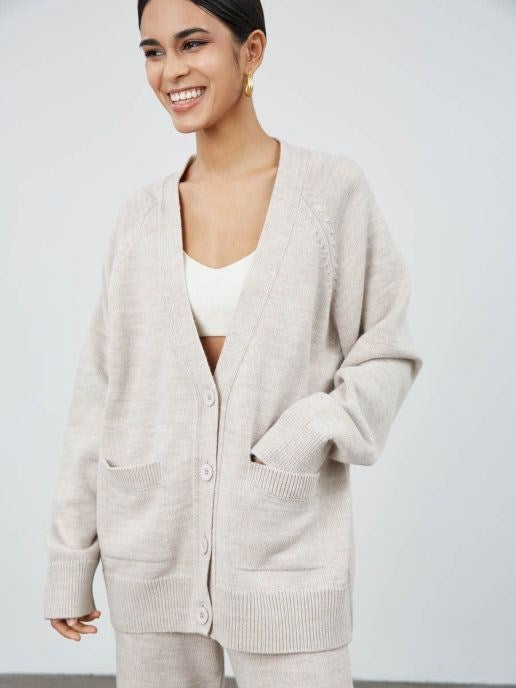 Conjunto de Suéter Holgado Manga Media para Invierno Mujer - Image 4