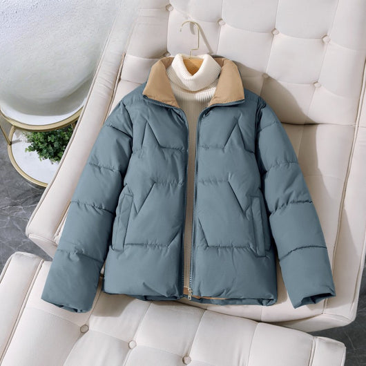 Chaqueta Acolchada Corta de Algodón Versátil para Mujer - Image 8