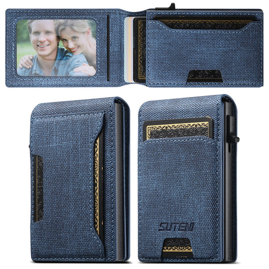 Billetera de Cuero Texturizado con Compartimentos para Tarjetas - Image 8