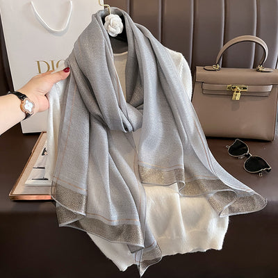 Chal de Seda Ligero para Mujer - Elegancia Sofisticada de Largo Extendido