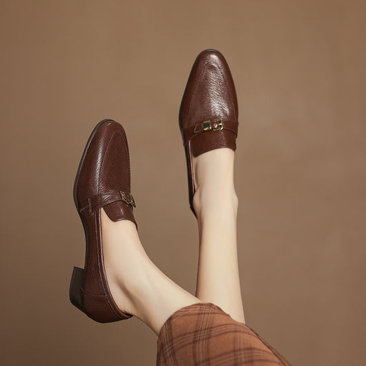 Zapatos de Cuero Británicos con Tacón Bajo de 3cm - Estilo Casual Primavera para Mujer - Image 2