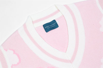 Chaleco Tejido Suelto Jacquard Cuello V sin Mangas para Hombre - Image 17