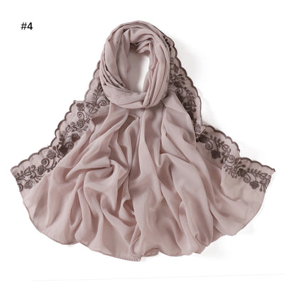 Pañuelo de Gasa Ligero en Colores Sólidos para Mujer - Image 9