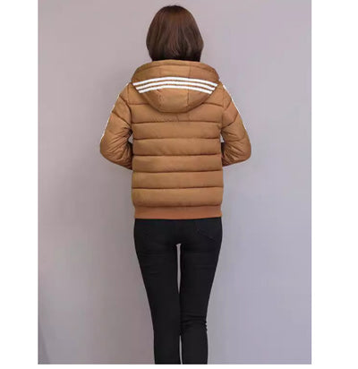 Chaqueta de Algodón Corta con Capucha - Abrigo Slim Fit para Invierno - Image 11