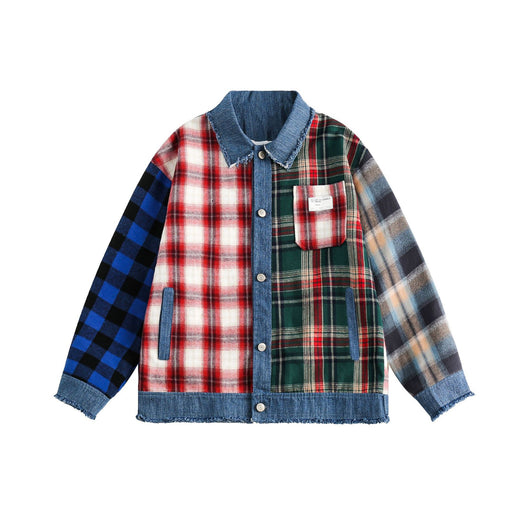 Chaqueta Polo Patchwork Retro con Contraste de Colores - Image 7