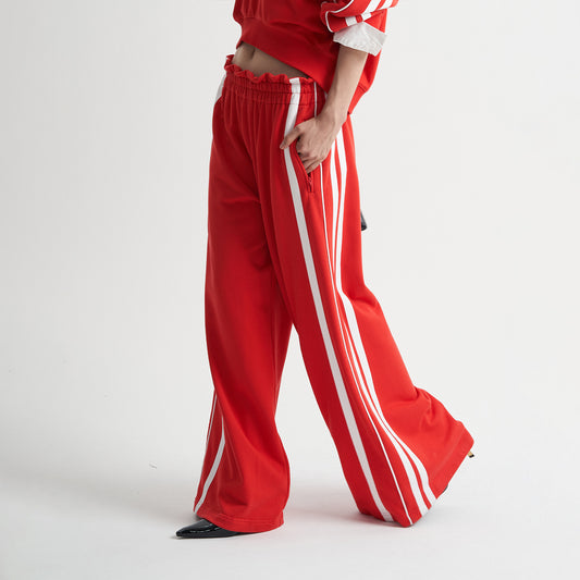 Pantalón de Chándal Cintura Alta Elástica con Puños Acanalados para Mujer - Image 2