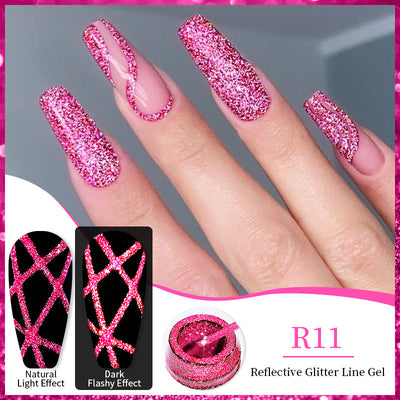Gel de Uñas Efecto Espejo Brillante con Lentejuelas Reflectantes - Image 16