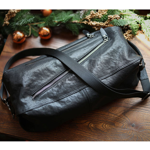 Bolsa Deportiva de Cuero para Hombre con Gran Capacidad
