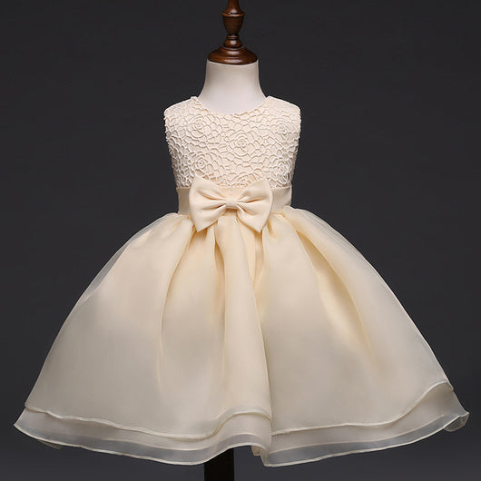 Vestido de Fiesta Elegante para Bebé Niña - Diseño Floral Bordado - Image 4
