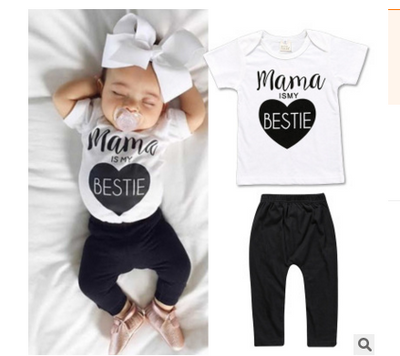 Conjunto de Verano para Bebé Mamá es Mi Mejor Amiga - Pack de 2 Piezas - Image 4