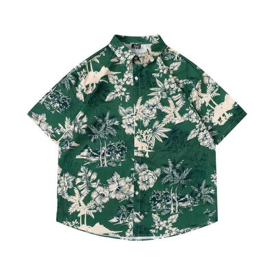 Camisa Floral Vintage con Estampado Óleo para Hombre - Image 6