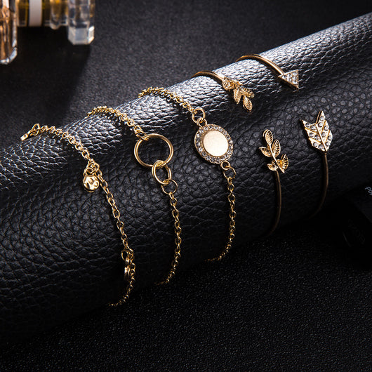 Pulsera de Cinco Piezas con Diseño de Flecha - Image 5