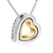 Love Heart Necklace Platium Dorado