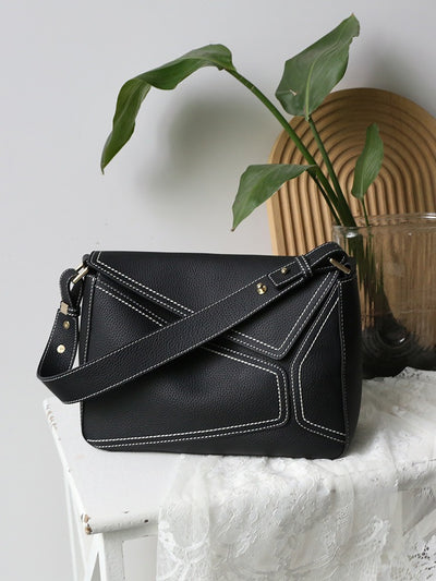 Bolsa Bandolera de Cuero Genuino Vacuno - Mensajero Estilo Profesional - Image 9