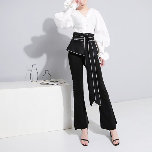 Blusa Escote V con Mangas Loto - Image 4