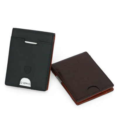 Billetera de Cuero Premium con Protección RFID para Hombre