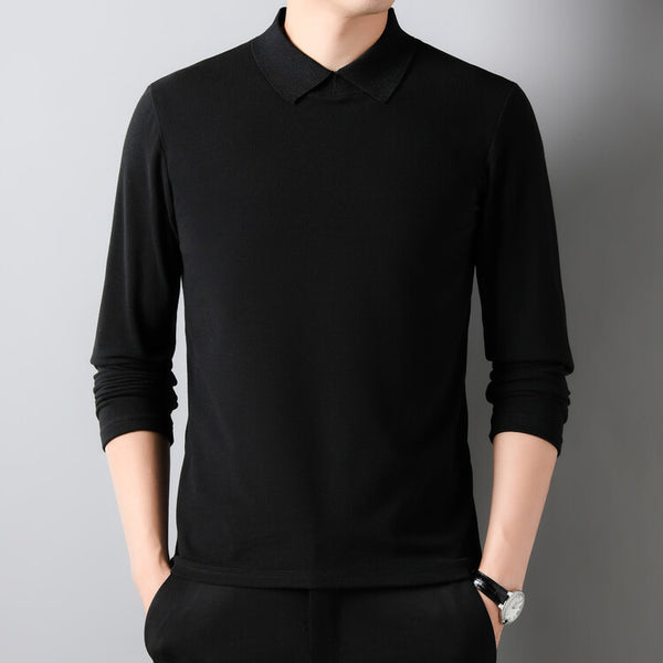 Camiseta Térmica Básica de Color Liso para Hombre