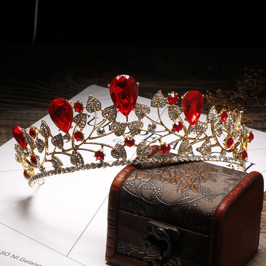 Accesorios para Vestido de Novia con Corona de Hojas Doradas